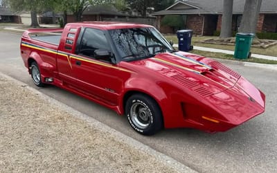 1990s Chevy truck with bird beak body kit found on Facebook Marketplace