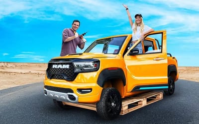 We paid $3,500 for a fake Dodge Ram pick-up truck from China and when unboxing it couldn’t quite believe what we were seeing