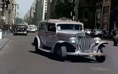 Restored footage from 1930s America shows classic cars that would go for millions today