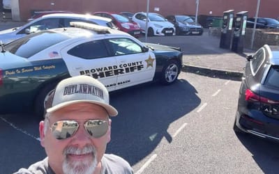 People left baffled after Broward cop car is mysteriously spotted just sitting around in England