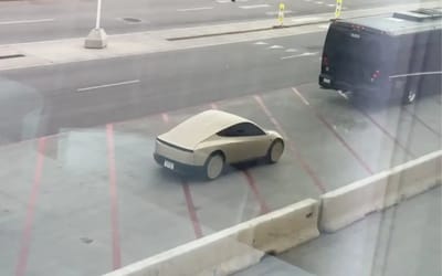 Tesla spotted testing Cybercab at the gigafactory in Texas