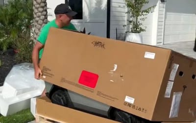 Florida couple unboxes the ultimate Cybertruck surprise for their kids