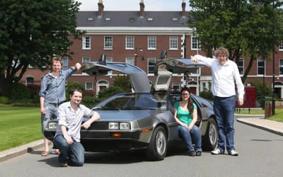 Students in Northern Ireland once built an all-electric version of the DeLorean