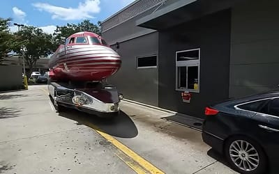 YouTuber who turned Elvis’ private jet into an RV took it to McDonald’s