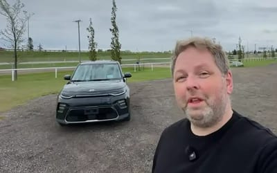 Edmonton man sees how far he can drive his Kia Soul electric car using only free EV charging