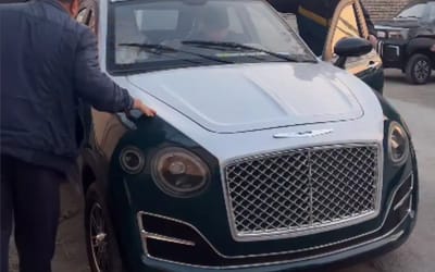 Guy buys a fake Chinese mini Bentley for $3,100 and when inspecting it, realizes it’s definitely worth the price tag