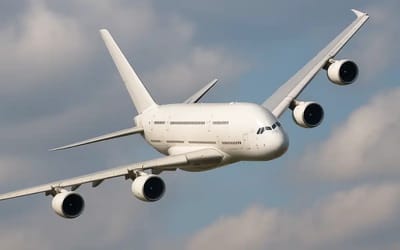 Nerve-wracking moment Airbus A380 turns so steep it looks like it's about to fall