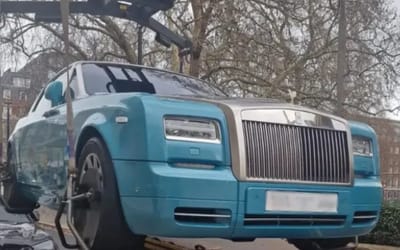 Saudi-registered $344,000 Rolls-Royce was craned and removed from outside London hotel as council's patience snaps