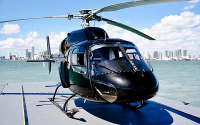 Floating helipad in Miami allows you to land in the middle of the sea