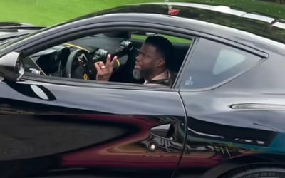 Kevin Hart spotted casually driving a Ferrari 812 Competizione through Hollywood