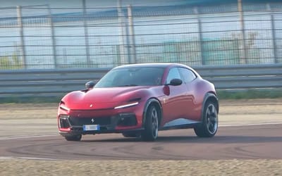 Watch a Ferrari Purosangue being thrashed around a racetrack