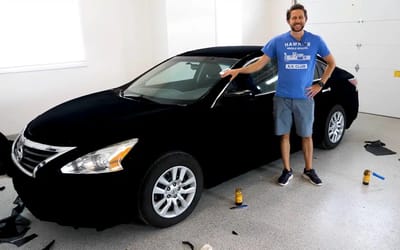 Man covers car with darkest material ever created, making it the blackest car ever