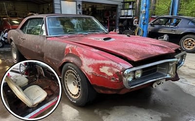 Owner bought Firebird in the '70s then gave up on restoring it in no time, now parked in South Carolina