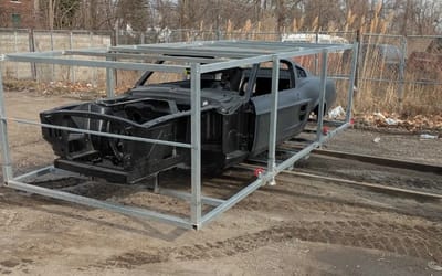 Brand new never used 1967 Ford Mustang Fastback body shell for sale in Michigan still in the factory crate