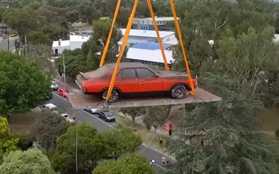 This Ford Falcon XA GT was completely trapped inside a shed