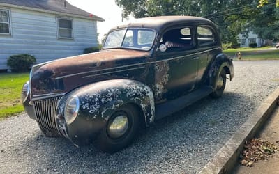 1939 Ford Tudor rescued from junkyard put back on the road after 65 years