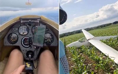 Glider pilot reveals the terrifying way he’s forced to land when it starts to rain