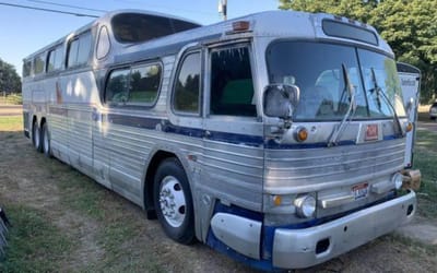 This rare double-decker Greyhound bus is one of the last survivors