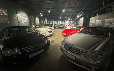 One of the largest collections of classic cars doubles as a secret London restaurant