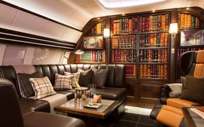 Billionaire spends three years converting $100,000,000 Airbus ACJ319 into a flying hotel with a secret room