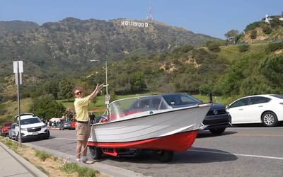 Guy fulfills childhood dream by building the SpongeBob Boatmobile in real life