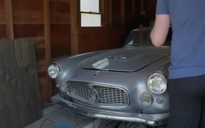 A 1960 Maserati 3500 GT barn find surfaces with pristine looks but an engine in pieces in Oregon