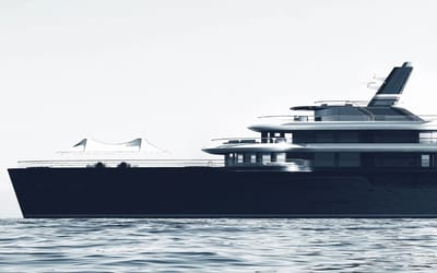 Designer unveils luxurious 328ft gigayacht concept with 10 guest cabins, two Jacuzzis and a helipad