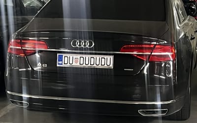Dubrovnik Audi A8 rocks a license plate that is making everyone laugh