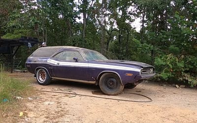 While exploring this guy discovered a one-of-one 'oddity' 1971 Dodge Challenger wagon in the middle of nowhere