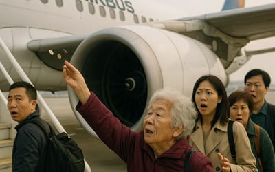 80-year-old woman tried to wish a plane good luck by tossing coins and ended up grounding it
