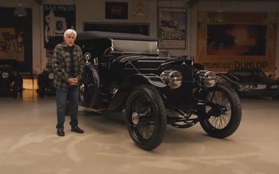 Jay Leno drove the rare 'automotive royalty' Mercedes that's the world's first ever supercar around California