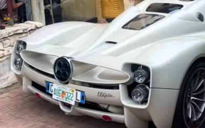 Seeing the Pagani that Mr Horacio Pagani himself drives is enough to make you spit out your drink