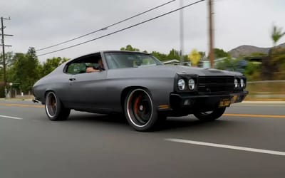 This US guy built a '70 Chevy Chevelle all by himself in his driveway for the love of his life