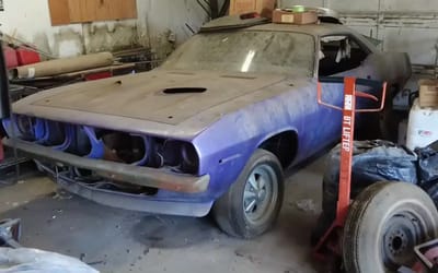 Owner parked 1970 Plymouth Cuda when he got married and 51 years later it emerges from hiding in Chicago