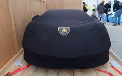 A crate is unboxed in New York City and inside is the most powerful $3M Lamborghini ever made