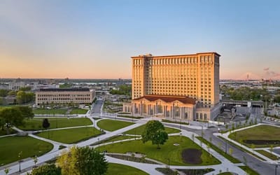Once abandoned train station in Detroit became a hub for new types of transport in the US