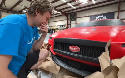 Virginia YouTuber who bought $5M Bugatti for $30K from Alibaba tried lifting the car and found out what it's made of
