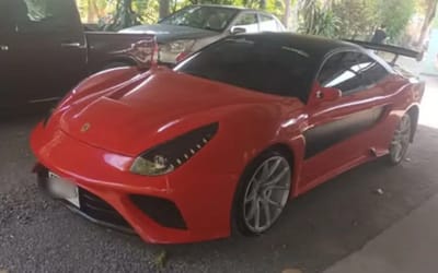 A Ferrari replica built on a Toyota Celica has appeared for sale online in Thailand