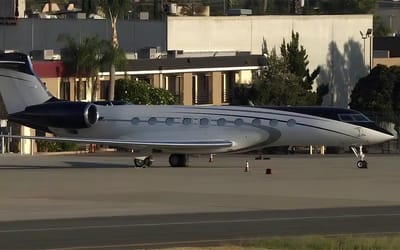 Jeff Bezos’ brand new $80 million Gulfstream G700 private jet was spotted in LA