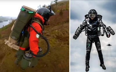 Jetpack paramedic flies to top of a mountain in 3-minutes