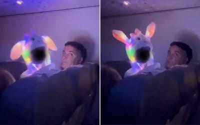 Calls for ‘kids-free flights’ after child’s flashing glow-in-the-dark onesie goes viral