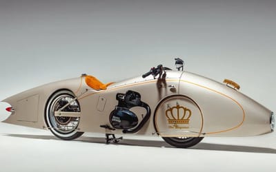 World's oldest bike brand turned into art deco gin cruiser by German builder
