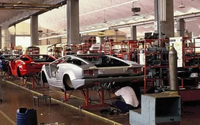 Old photos show what Countach production looked like when Lamborghini was only producing a handful of cars and it's striking