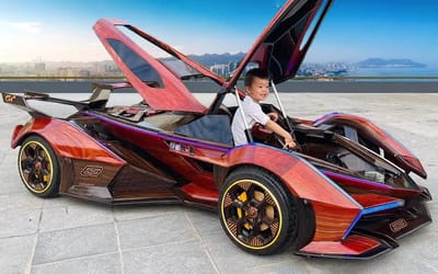 Inside the fleet of incredible wooden supercars that a father lovingly made for his son