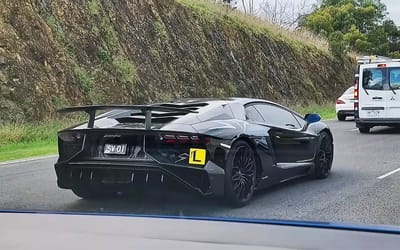 16-year-old was spotted learning to drive in a special edition Lamborghini on the way home from school