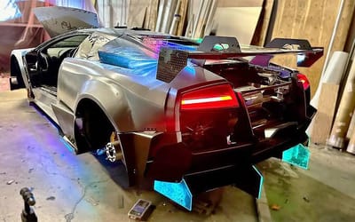 Restorer buys totaled Lamborghini Murcielago and turns it into one-of-one Cyberpunk car