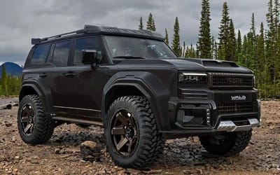 This tuned Toyota Land Cruiser looks like it belongs to Bruce Wayne