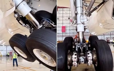 Video revealing true scale of Boeing landing gear will astonish you