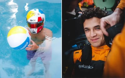 Lando Norris goes viral after this stunt in the pool