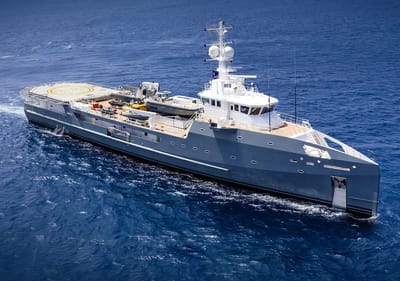 Mystery billionaire transforms offshore vessel into expedition yacht twice the size of Bezos and Zuckerberg’s support ships combined